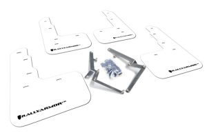 Honda Civic Type R Mud Flap - Rally Armor - UR Black Logo - White - `17-`22 Honda Civic Type R Mud Flap - Rally Armor - UR Black Logo - White - `17-`22